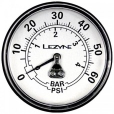 Манометр LEZYNE 60 PSI GAGUE 2.5" Серебристый 2.5", 60PSI REPLACEMENT PRESSURE GAUGE FOR ALL DIRT FLOOR PUMPS, INCLUDES GLUE AND O-RING