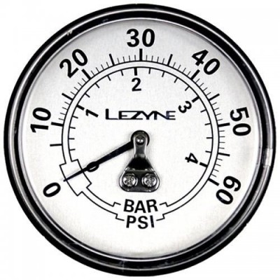 Манометр LEZYNE 60 PSI GAGUE 2.5" Серебристый 2.5", 60PSI REPLACEMENT PRESSURE GAUGE FOR ALL DIRT FLOOR PUMPS, INCLUDES GLUE AND O-RING