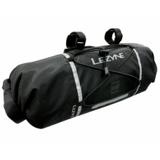 Сумка на руль LEZYNE BAR CADDY Черный WATER RESISTANT HANDLEBAR BAG, SIDE ROLL ENCLOSURES, MOUNT WITH ADJUSTABLE STRAPS, FITS 2x MTB TUBES, PATCH KIT, TIRELEVERS, LARGE MULTI-TOOL, COMPACT JACKET +MORE,  12L CAPACITY