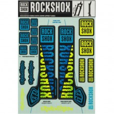 Наклейки на вилку ROCKSHOX DECAL KIT TLD 35MM BLUE / YELLOW