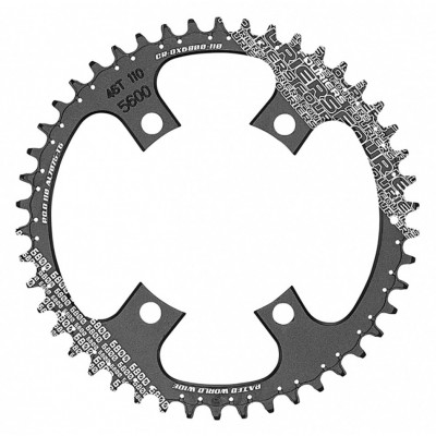 Сменная звезда передняя шоссе Fouriers DX6800 Full CNC NW, Shimano Ultegra/pcd110, алю 40Т, черн.