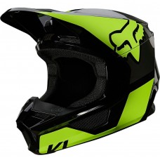 Детский мотошлем FOX YTH V1 MIPS REVN HELMET [Flo Yellow], YM