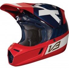 Мотошлем FOX V3 KUSTM HELMET [NVY/RD], M